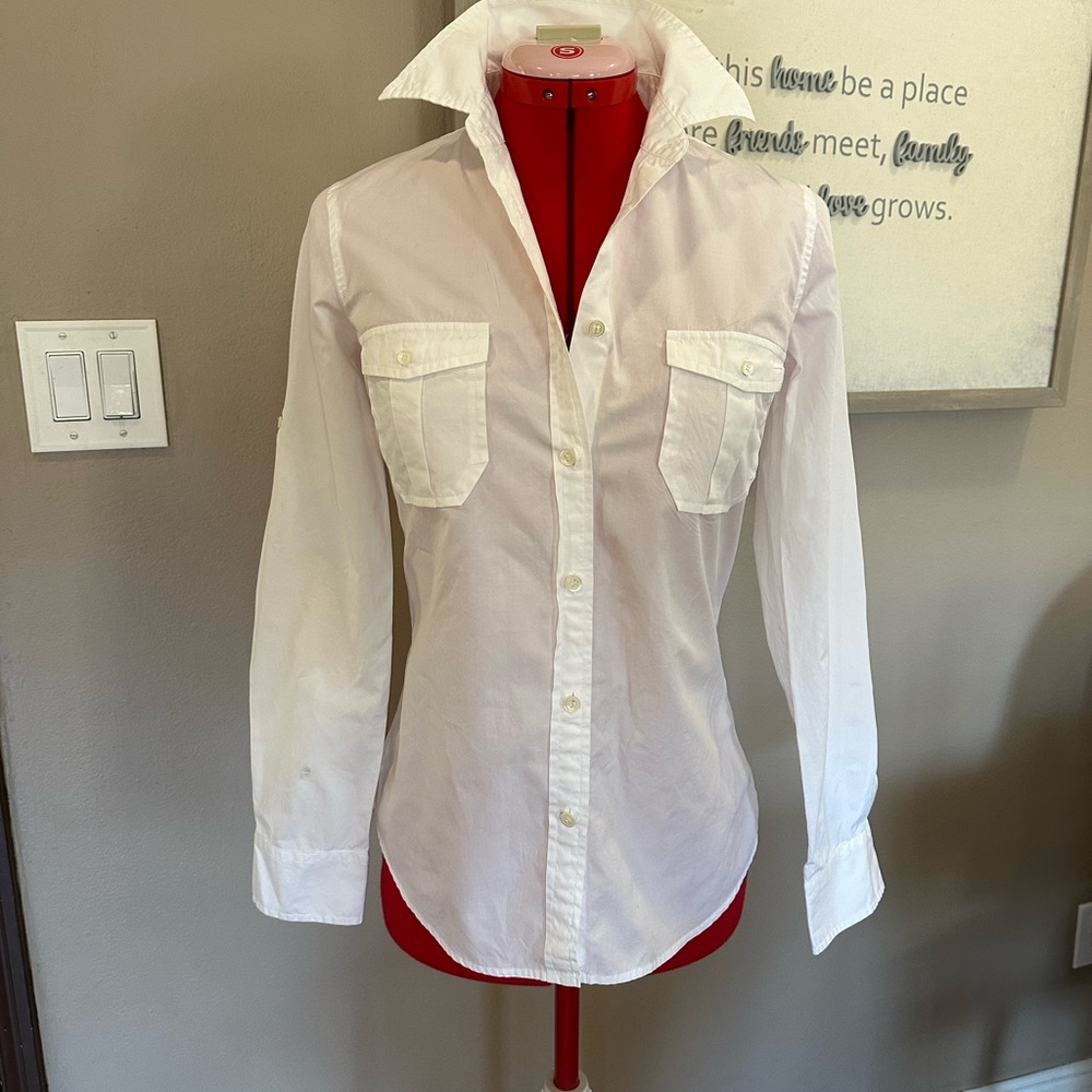 J. Crew Cream Button-Up Shirt